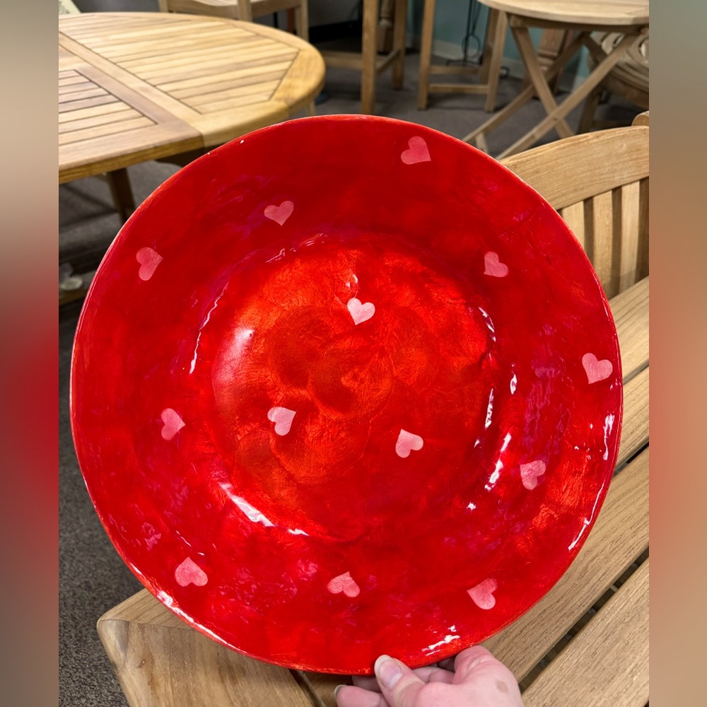 Hearts bowl.  Decoupage layers